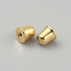 316l サージカルステンレススチール製ピアスキャッチ  コラム  18KGP本金メッキ  4x4mm  穴：0.8mm&nbsp;FIND-WH0148-501