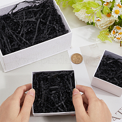 4セットの紙細断紙フィラー  ブラック  3x0.1mm  50 G /セッティング&nbsp;OCOR-SP0001-03D