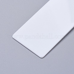 プラスチックインクショベル  スクリーン印刷用  ホワイト  297x47x12.5mm  穴：11x23mm&nbsp;TOOL-WH0080-07A