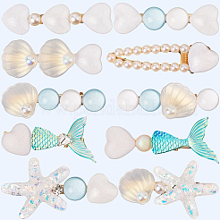 2 Bags 2 Styles Resin & Alloy Alligator Hair Clips&nbsp;AJEW-CY0001-39B