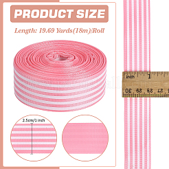 Polyester Stripe Ribbon&nbsp;OCOR-WH0078-507A