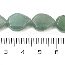 天然石グリーンアベンチュリンビーズ連売り  ティアドロップ  多面カット  13~14x10~10.5x4~5.5mm  穴：1mm  約28個/連  15.43''（39.2センチメートル）&nbsp;G-U018-K01-01