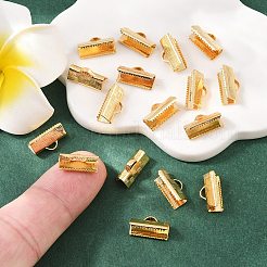 SHEGRACE Brass Ribbon Crimp Ends&nbsp;XGR0063G-58G