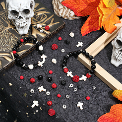 DIY Rose Skull Bracelet/Necklaces Making Kits&nbsp;DIY-AR0005-28