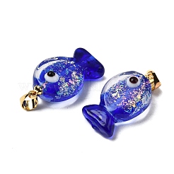 Handmade Dichroic Foil Lampwork Pendants&nbsp;X2-DICH-G001-01G-08