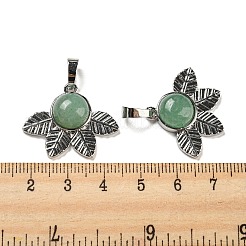 Natural Green Aventurine Pendants&nbsp;G-P517-02P-03