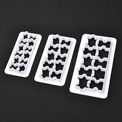 3 Sizes Puzzle Food Grade Plastic Cookie Cutters Sets&nbsp;X-DIY-L057-11