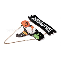 Halloween Wooden Door Wall Hanging Decorations&nbsp;HJEW-K040-01B
