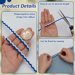 2 Bundles Polypropylene Wavy Fringe Trim Ribbon&nbsp;OCOR-FG0003-05E
