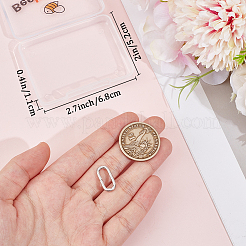 スターリングシルバーのスプリングゲートリング1個925個  オーバル  プラチナ  17.5x8.5x2mm  内径：13x5mm&nbsp;STER-BBC0008-04