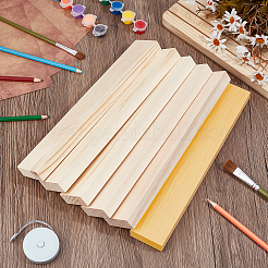 ウッドクラフトスティック  DIYモデリング材料  長方形  パパイヤホイップ  300x50.5x19mm  6個/セット&nbsp;WOOD-BC0001-49A