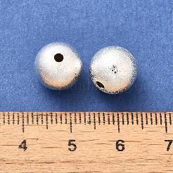 真鍮ビーズ  長持ちメッキ  カドミウムフリー＆鉛フリー  ラウンド  銀  10.5x10mm  穴：1.8mm&nbsp;KK-M312-01S