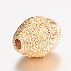 楕円形の合金の欧州大きな穴ビーズ  長持ちメッキ  ライトゴールド  18x16mm  穴：4mm&nbsp;PALLOY-I113-22A-LG