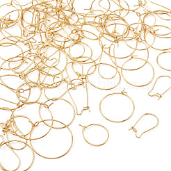 80Pcs 5 Style 316 Surgical Stainless Steel Hoop Earrings Findings&nbsp;STAS-TA0005-45