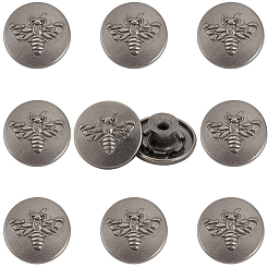 20Pcs Flat Round with Bee Pattern Alloy Decorative Rivets&nbsp;FIND-CY0002-35