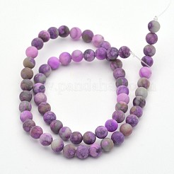 Natural & Dyed Gemstone Round Beads Strands&nbsp;G-D661-8mm-1