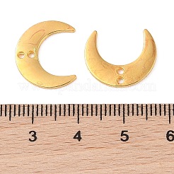 合金コネクタチャーム  カドミウムフリー＆鉛フリー  ムーン  ゴールドカラー  16x13.5x1.1mm  穴：1.3mm&nbsp;X-FIND-C060-030G