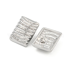Non-Tarnish Rectangle 304 Stainless Steel Ear Studs&nbsp;EJEW-L290-023P