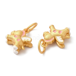 Rack Plating Brass Enamel Charms&nbsp;KK-M245-04MG