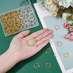 120Pcs 2 Colors Alloy Open Back Bezel Pendants&nbsp;FIND-AR0005-93
