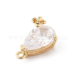 Brass Micro Pave Cubic Zirconia Pendants&nbsp;KK-K371-40A-G