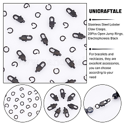 12Pcs Ion Plating(IP) 304 Stainless Steel Lobster Claw Clasps&nbsp;STAS-UN0040-75