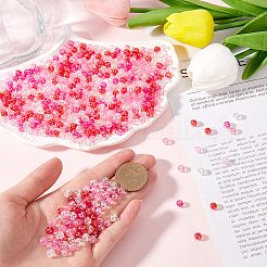 1000Pcs 5 Colors Valentine's Day Transparent Acrylic Beads&nbsp;MACR-SP0001-29A