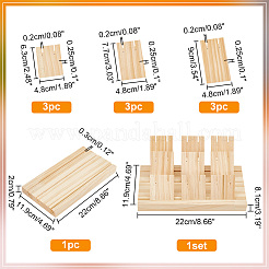 1 Set 3-Slot  Wooden Earring Display Card Stands&nbsp;EDIS-DR0001-07C