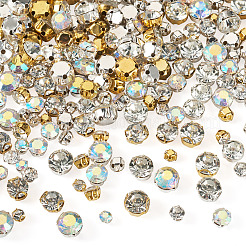300Pcs 15 Styles Flat Round Sew on Rhinestone Montee Beads&nbsp;STAS-TA0006-18