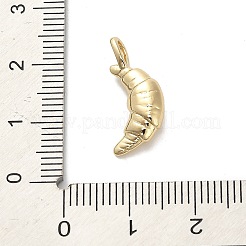 真鍮チャーム  ゴールドカラー  クロワッサンチャーム  19x9.5x4.5mm  穴：4x2mm&nbsp;KK-H493-02G-01