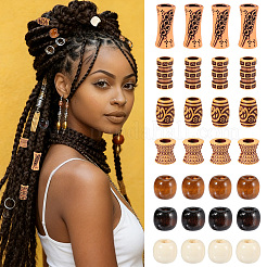 100Pcs 7 Styles Plastic and Wood Beads&nbsp;KY-PA0001-17