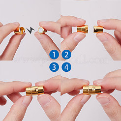 Brass Locking Tube Magnetic Clasps&nbsp;KK-SC0001-11