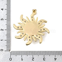 Brass Micro Pave Clear Cubic Zirconia Pendants&nbsp;KK-H267-36G