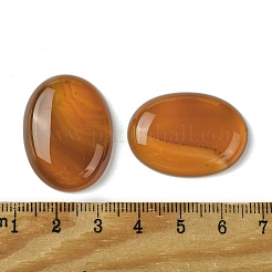 天然石赤瑪瑙カボション  染め＆加熱  オーバル  砂茶色  30x22x6mm&nbsp;G-L601-03C-03