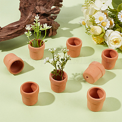 ミニ磁器の花瓶 ミニチュア装飾品  マイクロランドスケープホームドールハウスアクセサリー  小道具の装飾のふりをする  サドルブラウン  25~30.5x30.5mm  内径：24mm&nbsp;DJEW-GF0001-95