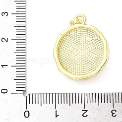 真鍮製エナメルペンダント  アブソリュートプラスチック模造パール  長持ちメッキ  カドミウムフリー＆鉛フリー  ラックめっき  18KGP本金メッキ  花  フラットラウンド  23.5x20x7.5mm  穴：6.4x3mm&nbsp;KK-Z101-09G-A01