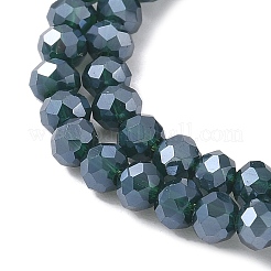 Electroplate Transparent Glass Beads Strands&nbsp;GLAA-XCP0001-60-4mm
