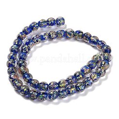 Handmade Dichroic Foil Glass Beads Strands&nbsp;DICH-U001-02D