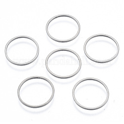 変色しない201ステンレススチール製リンクリング  丸いリング  ステンレス鋼色  16x1mm  内径：14.5mm&nbsp;STAS-N090-T14-1