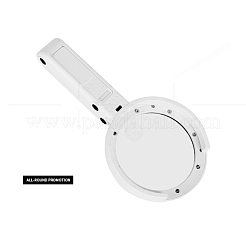 ABS Plastic Handheld and Desktop Foldable Illuminated Magnifier&nbsp;AJEW-L073-06