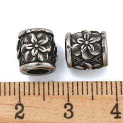 Retro 304 Stainless Steel European Beads&nbsp;STAS-B071-09AS