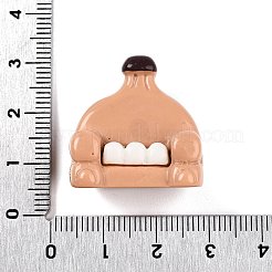 不透明樹脂デコデンカボション  ソファ  砂茶色  25x24~24.5x8mm&nbsp;RESI-N039-127E