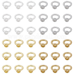 40Pcs 4 Colors Brass Ring Charm Connectors&nbsp;KK-TA0008-48