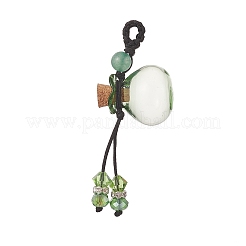 Lucky Bag Shape Glass Cork Bottle Pendants Decorations&nbsp;HJEW-TA00003