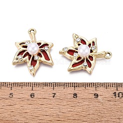 Alloy with ABS Imitation Pearl & Crystal Rhinestone & Acrylic Pendants&nbsp;PALLOY-Q466-04G-05