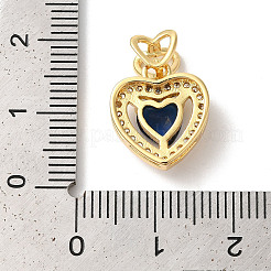 Rack Plating Brass Cubic Zirconia Pendants&nbsp;KK-Z056-14G-01