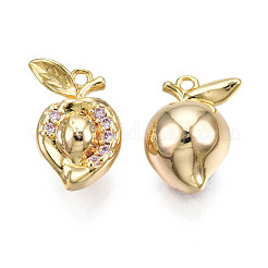 Brass Micro Pave Cubic Zirconia Pendants&nbsp;KK-N231-240
