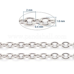 Tarnish Resistant 304 Stainless Steel Cable Chains&nbsp;CHS-F006-02B-P