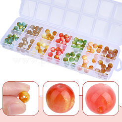 140Pcs 7 Colors Transparent Resin Beads&nbsp;RESI-PA0001-37A