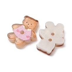 2-Hole Printed Opaque Resin Buttons&nbsp;RE-CBAD26B-24